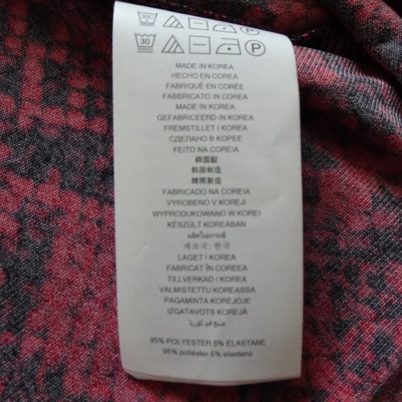 Michael Kors One Shoulder Top Women's Plus Size 2X Red Snake Print Belted - Picture 10 of 11